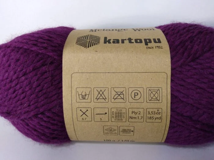 Włóczka Kartopu – Melange Wool K729 śliwka 1 scaled