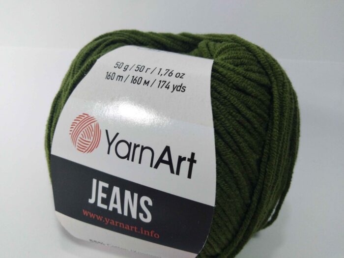 YarnArt Jeans 82 ciemne khaki 1 scaled